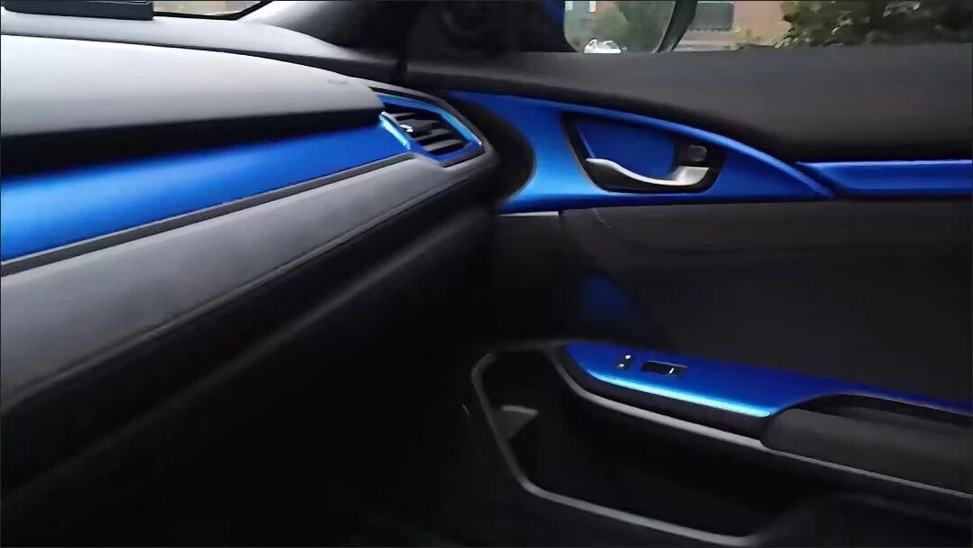 32Pcs / Blue Interior Stickers Decals Cover for Honda Civic (2016–2019)