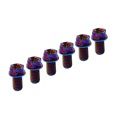 6 x Titanium Bolt Torx Head Flange Screw M10x30mm for Motorcycle Bike