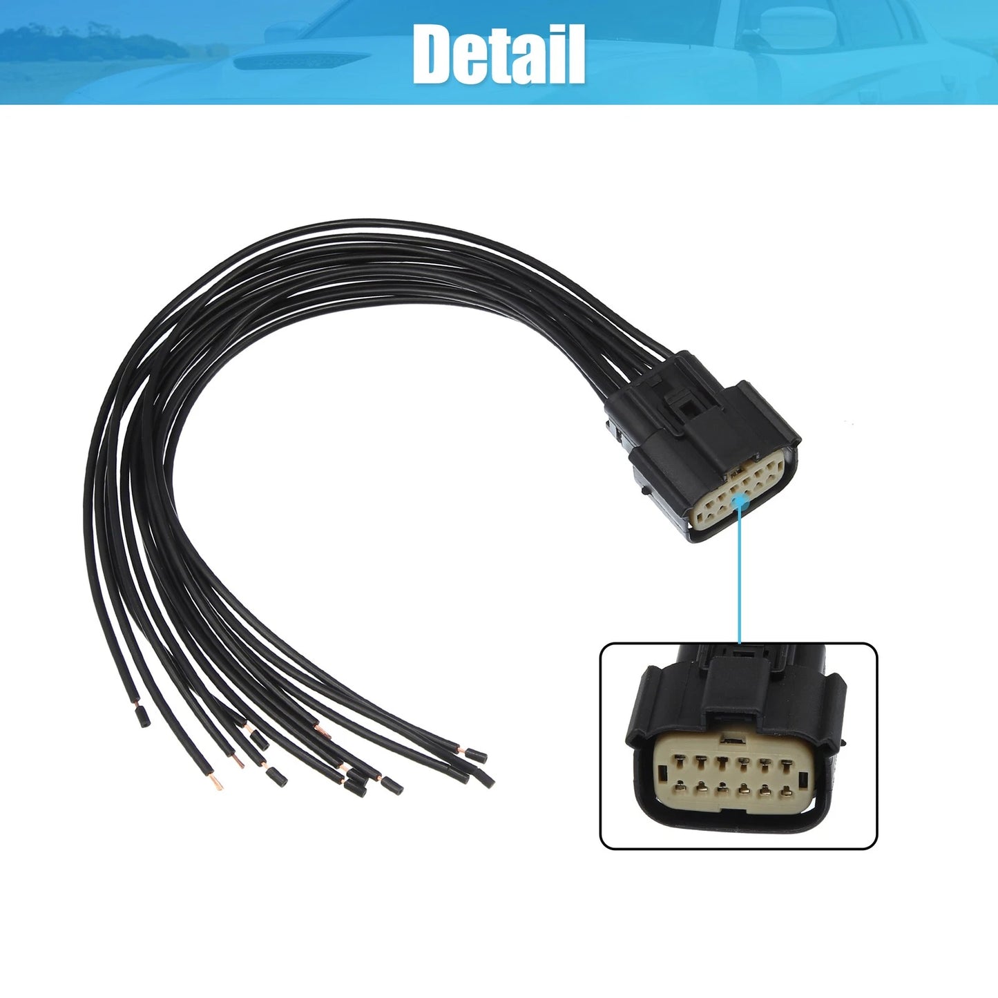 Halogen Headlight Wire Harness Connector for Dodge Charger
