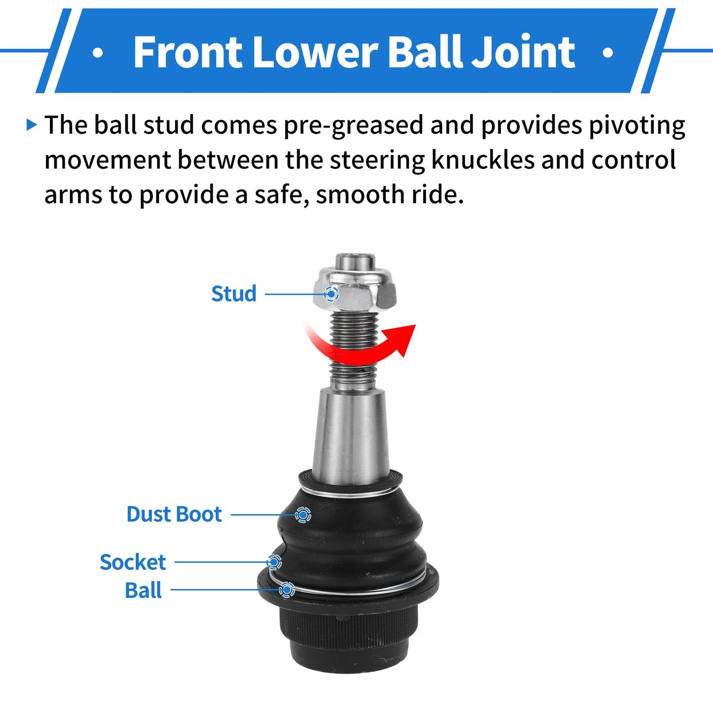 Front Lower Ball Joints for Cadillac Escalade (2015 - 2016)