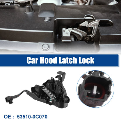 Bonnet Latch Lock Assembly for Toyota Tundra 2014-2021 Auto Replacement Black