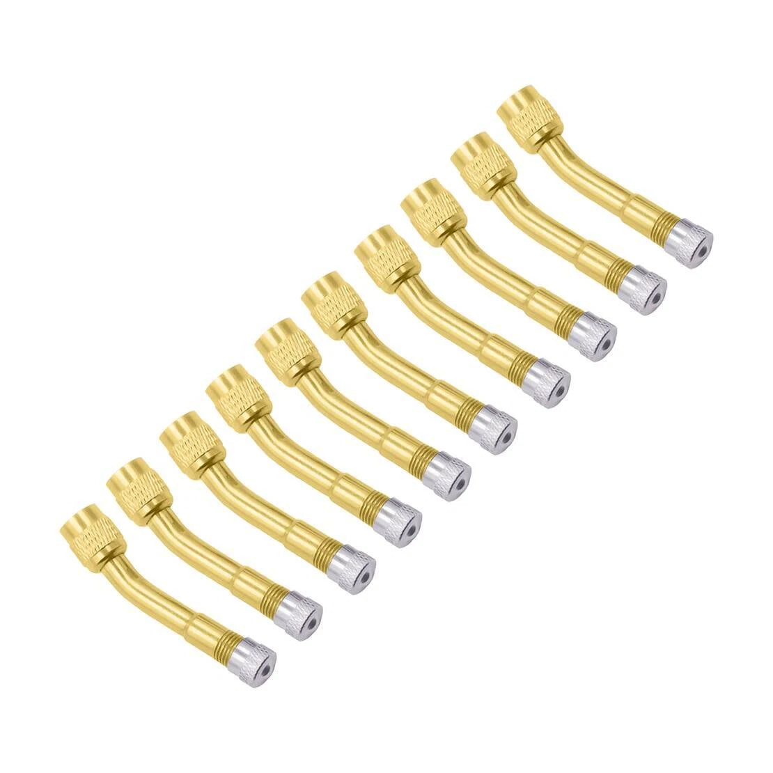 10 x Tyre Valve Extensions 135 Degree for Car Tire Valve Stem Gold