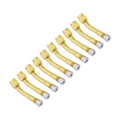 10 x Tyre Valve Extensions 135 Degree for Car Tire Valve Stem Gold