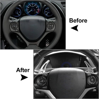 Aluminum Steering Wheel Paddle Shifter Extensions for Honda Civic, CR-V (2012-2015)