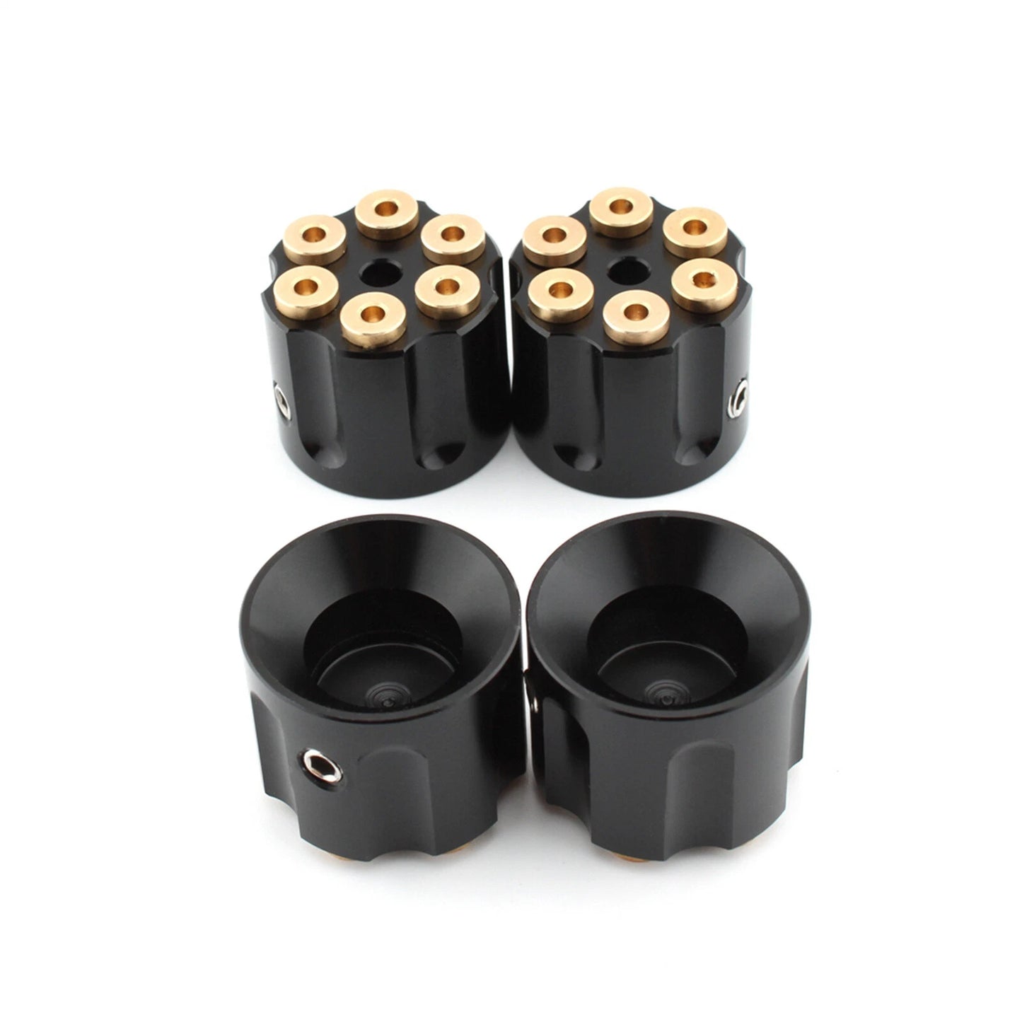 4 x Black Spark Plug Nut Caps for Harley Big Twin 1340 Evo (1985-1999)