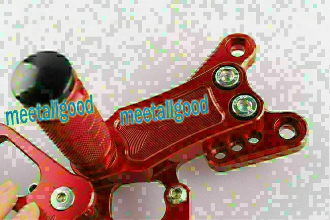 Racing Rearset Footpegs for Honda 929 954 - Adjustable Red (2000-2003)