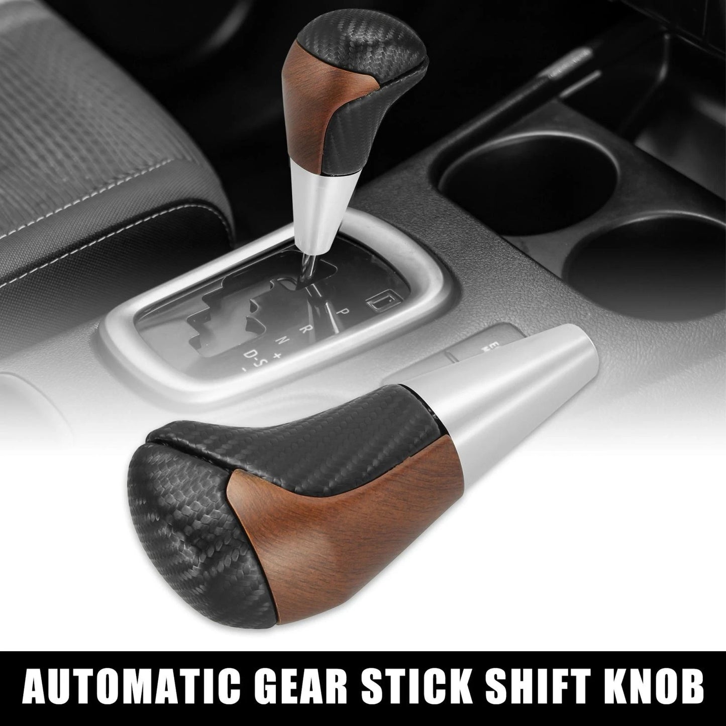Automatic Gear Shift Knob for Toyota - Carbon Fiber & Wood Pattern