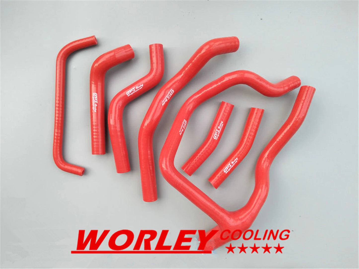 Aluminum Radiator + Red Silicone Hose for Honda XRV750 Africa Twin (1988-2003)