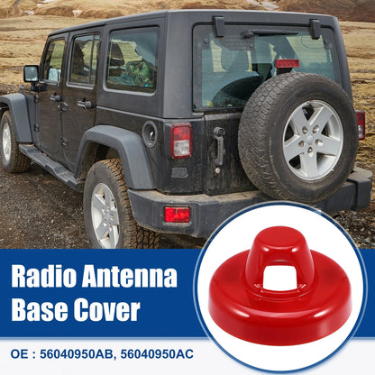 Radio Antenna Base Cover for Jeep Wrangler, Gladiator  - 1 Pcs Red