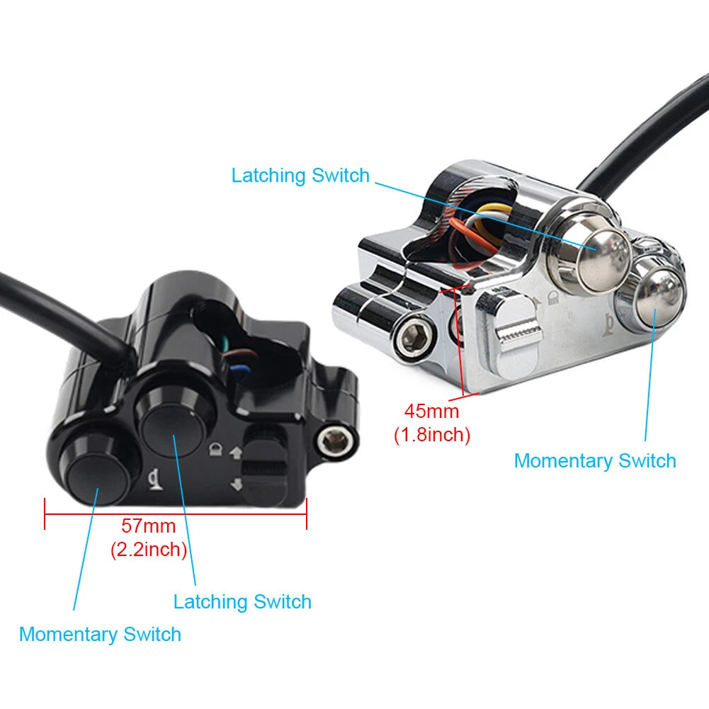 CNC Handlebar Switch Controls Housing for Harley Motorcycle (Universal)
