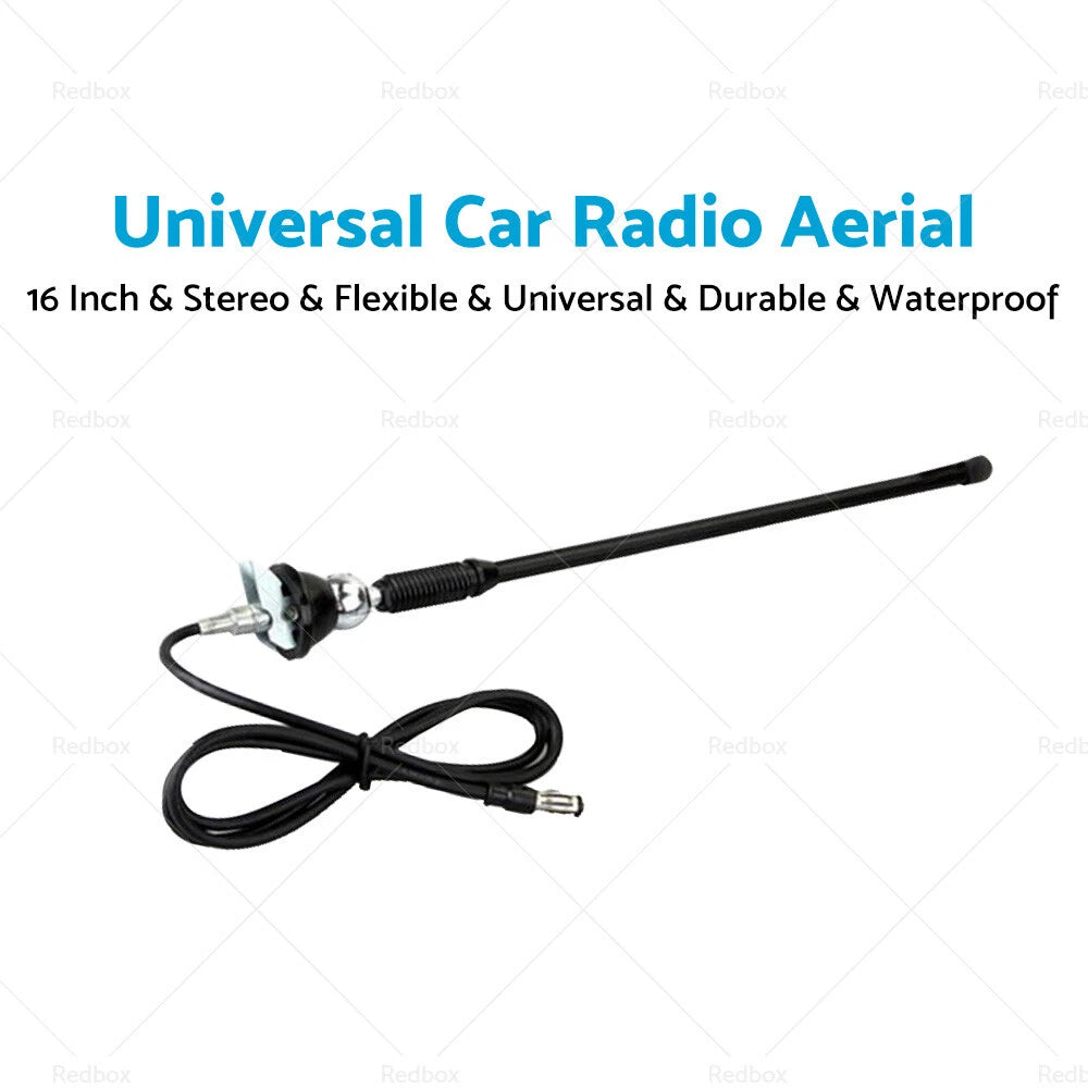 Universal Rubber Stereo Aerial for Car Radio - Flexible Roof Mounting