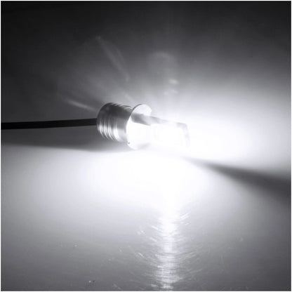 White LED Fog Light Bulbs with Connector Harness for H3 (12V-24V)
