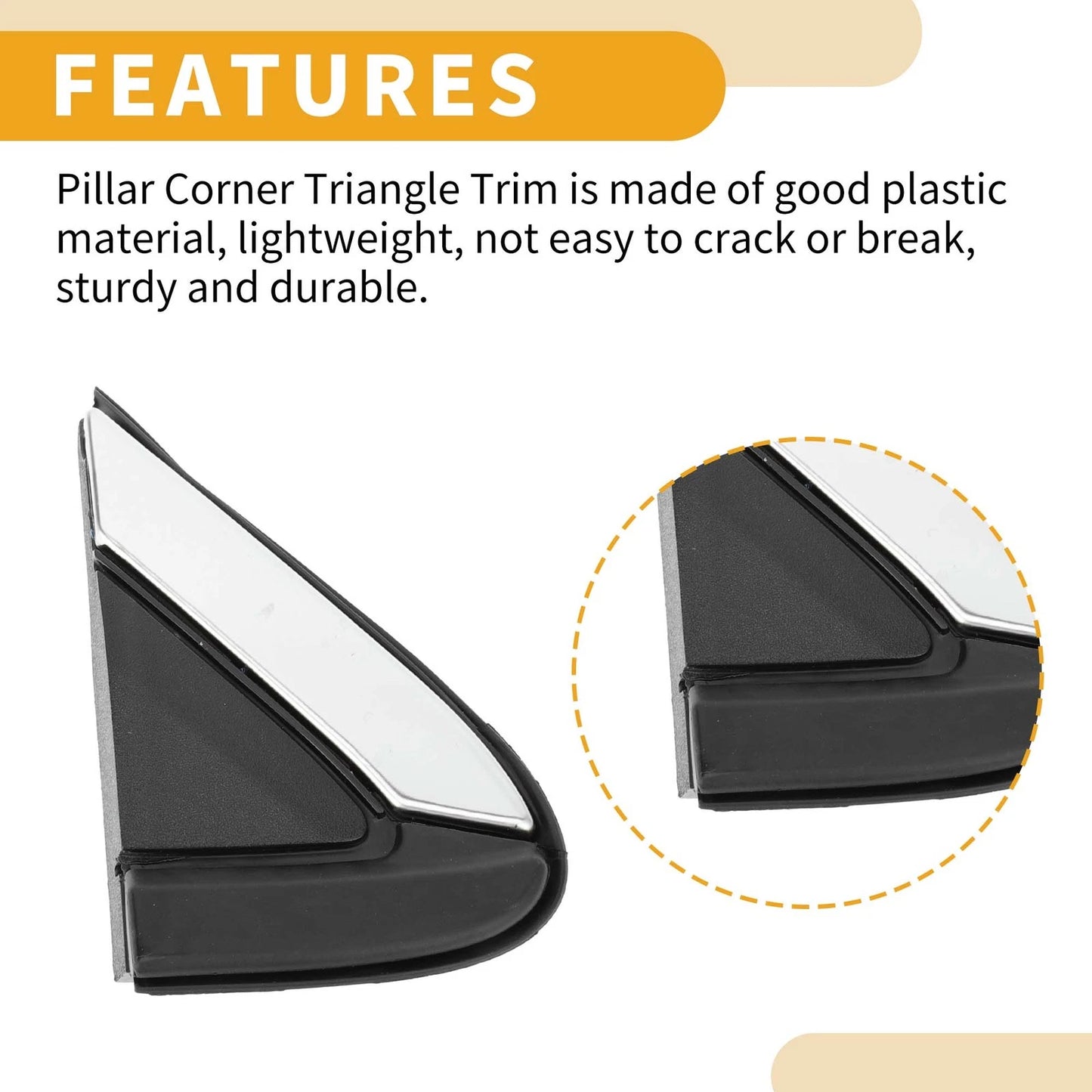 Front Right Side Pillar Corner Triangle Trim for GMC Terrain (2018-2022)