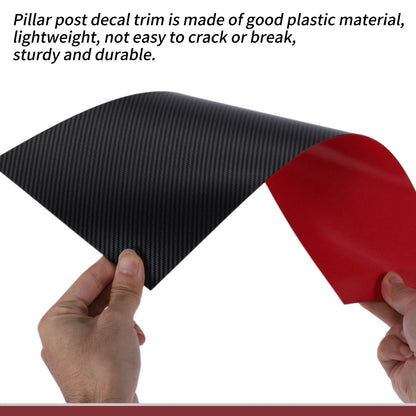Front Rear Left Right Door Pillar Window Trim for BMW i4 Black Carbon Fiber