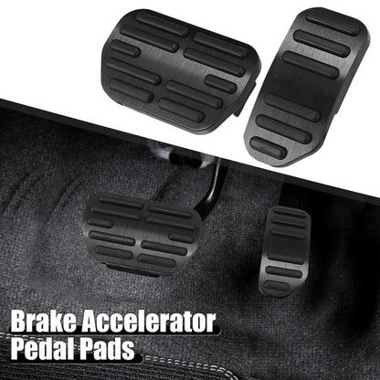 Black Brake Accelerator Foot Pedal Cover Kit for Toyota Corolla RAV4 (2014-2018)