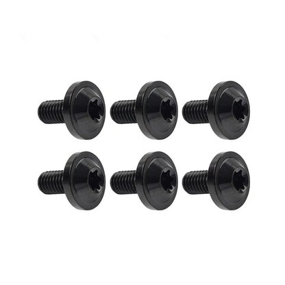 6 x Black Titanium M6x10mm Torx Head Bolts for Bike Motorcycle