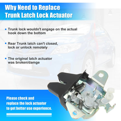 Car Rear Tailgate Latch Actuator for Toyota Camry (1992-1996)