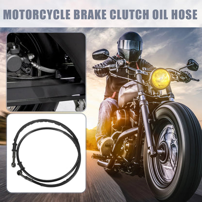 125cm Motorcycle Brake Clutch Oil Hose Throttle Pipe Black for Motorcycle