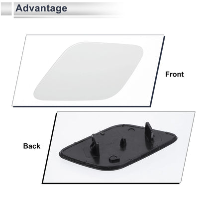 White Front Left Bumper Headlight Washer Nozzle Cover for Volvo XC60 (2010-2023)
