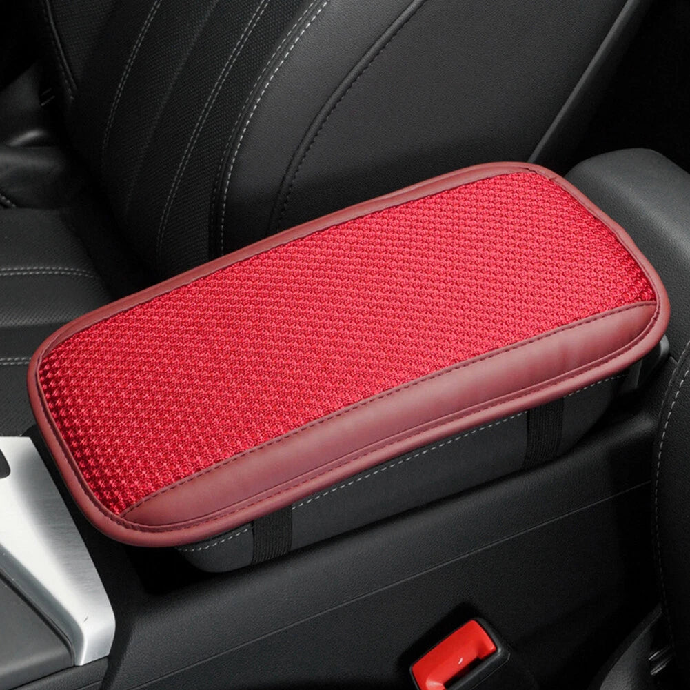 Red Universal Car Armrest Cover Cushion Center Console Pad Protector