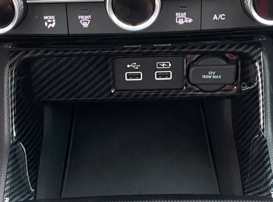 Carbon Fiber Console Cigarette Lighter Trim for Honda Civic Sedan (2022-2023)