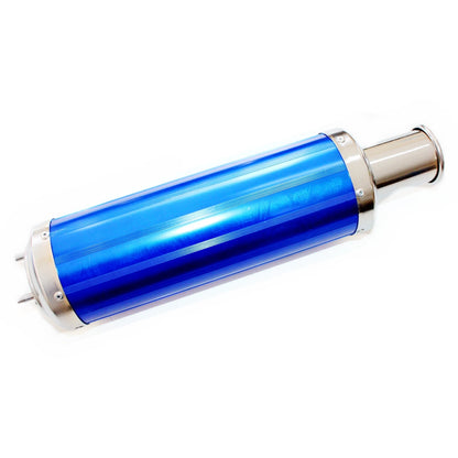 460mm Blue Alloy Exhaust Muffler + Clamp for 150cc 250cc Pit Quad Dirt Bike ATV