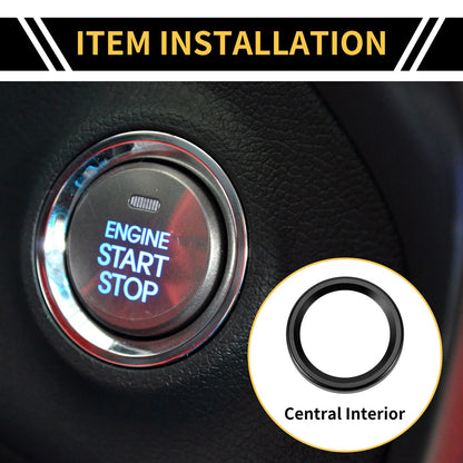 Engine Start Stop Button Switch Knob Cover for Ford Maverick (2022) Black
