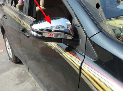 Chrome Side Mirror Cover Trim for Toyota RAV4 (2013-2018)