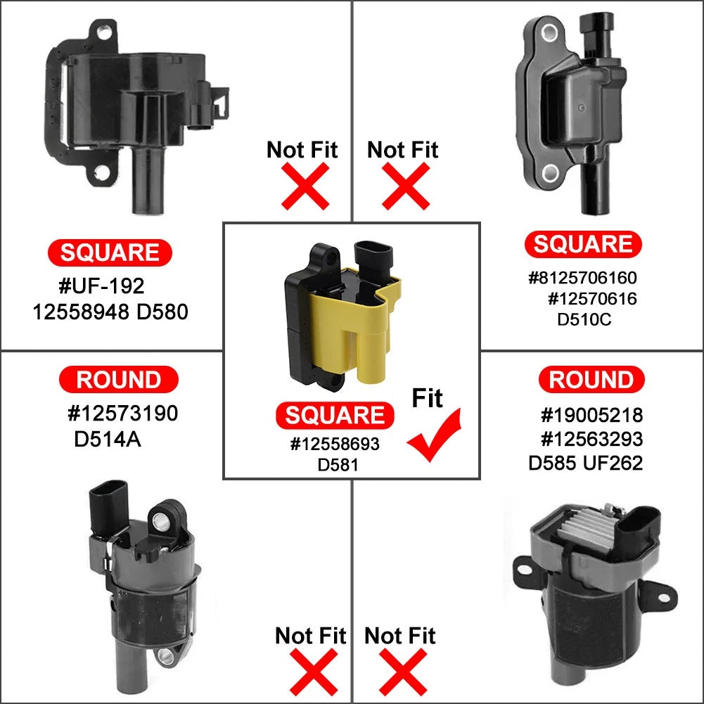 8PCS Ignition Coil Pack UF271 for Chevrolet Silverado & GMC Sierra 1500