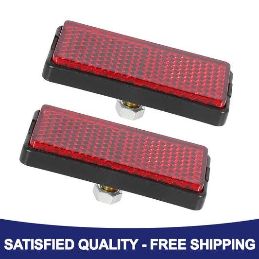 2 x M6x1.0 License Plate Reflector for Motorcycles ATV Dirt Bike Universal