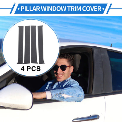 4pcs Door Pillar Window Trim for GMC Canyon (2004 - 2012) Carbon Fiber