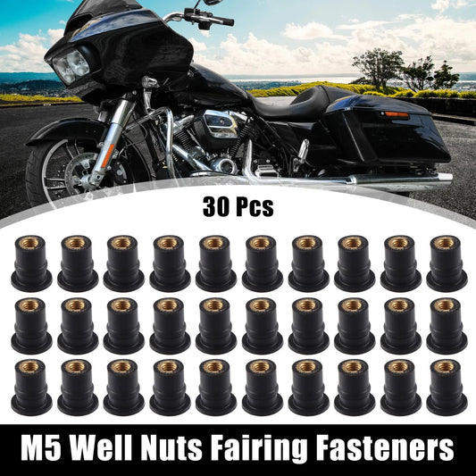30pcs M5 Convex Well Nuts for Motorcycle