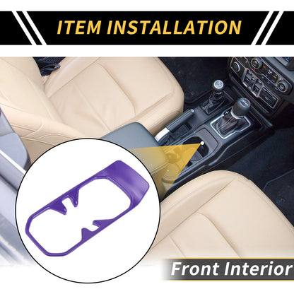 Cup Holder Cover Trim for Jeep Wrangler JL JLU (2018-2024) Purple 1 x Pc