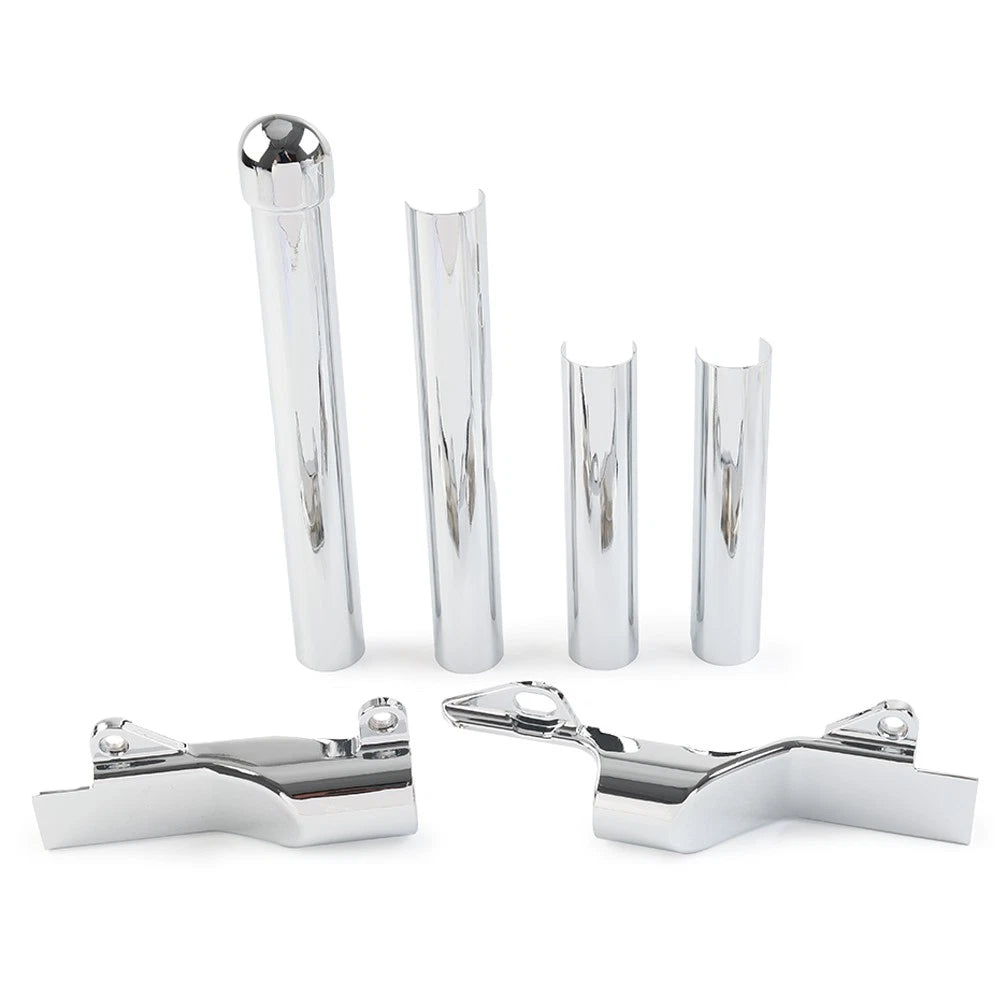 Rear Swingarm Tube Covers for Harley Davidson Softail (2000-2007) Chrome