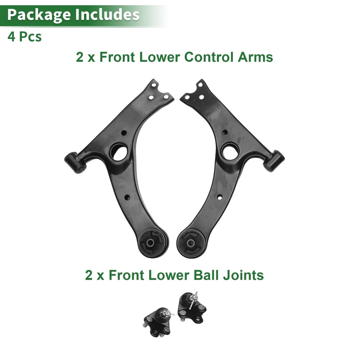 4 Pc Front Lower Control Arms for Toyota Celica (2000-2005)