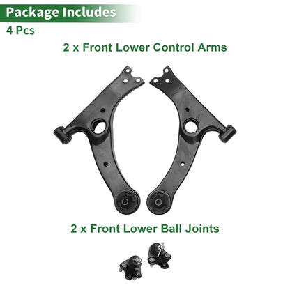 4 Pc Front Lower Control Arms for Toyota Celica (2000-2005)