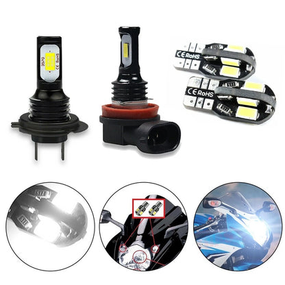 4x LED Headlight Parking Light Bulbs Set White for Suzuki GSXR 600 750