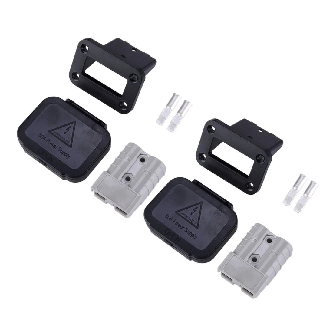 50A Plug Connector Flush Mount Bracket Panel Cover for Caravan