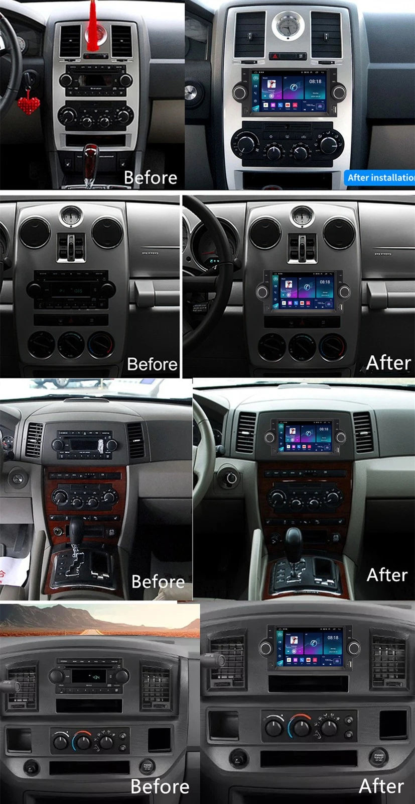 6.2'' Car Stereo GPS Navigation for 2004-2007 Jeep Grand Cherokee