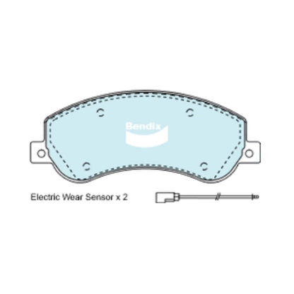 Heavy Duty Front Disc Brake Pad Set for Ford Transit Van (2006-2010)