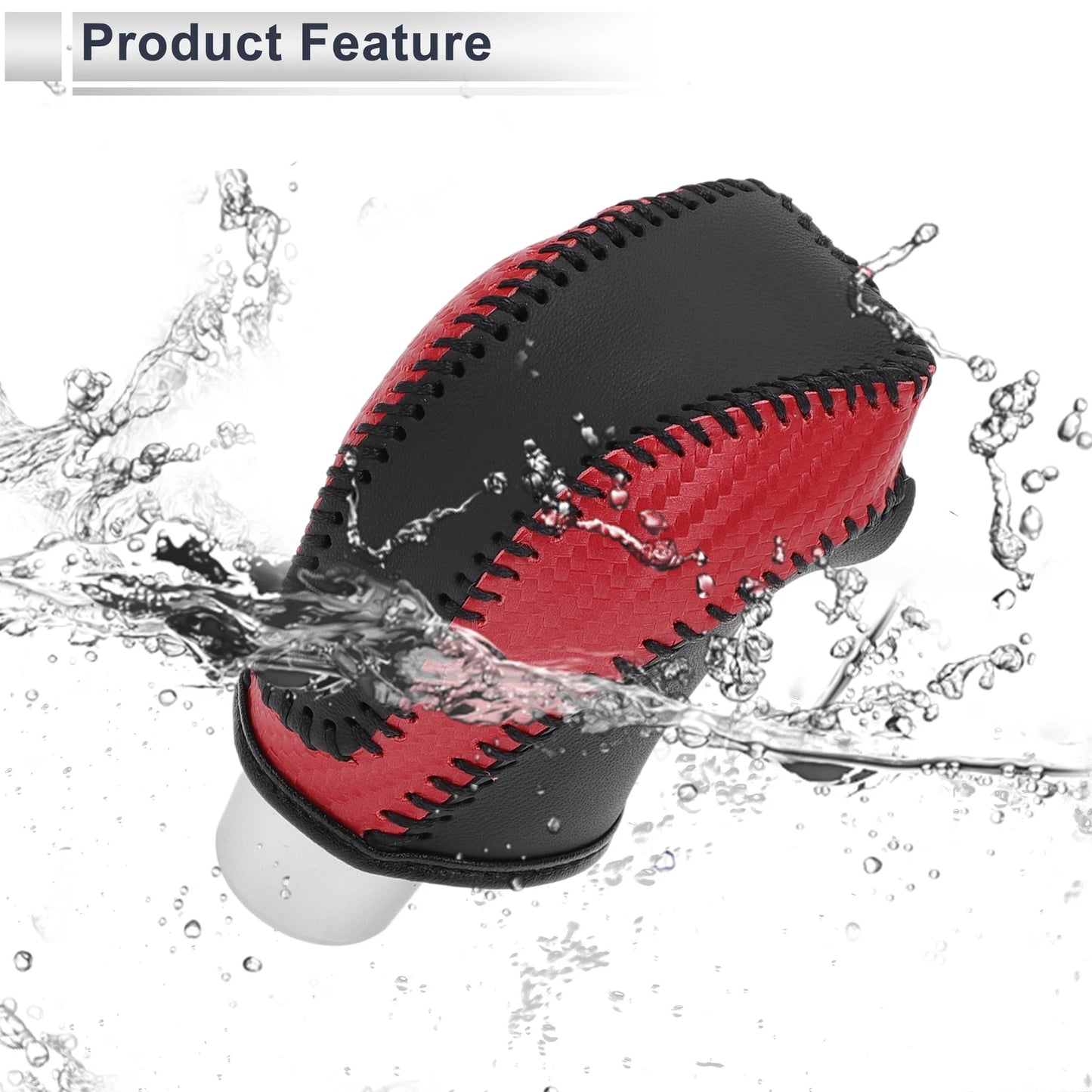 Red Carbon Fiber Gear Shift Knob Cover for Subaru Impreza (2017-2023)