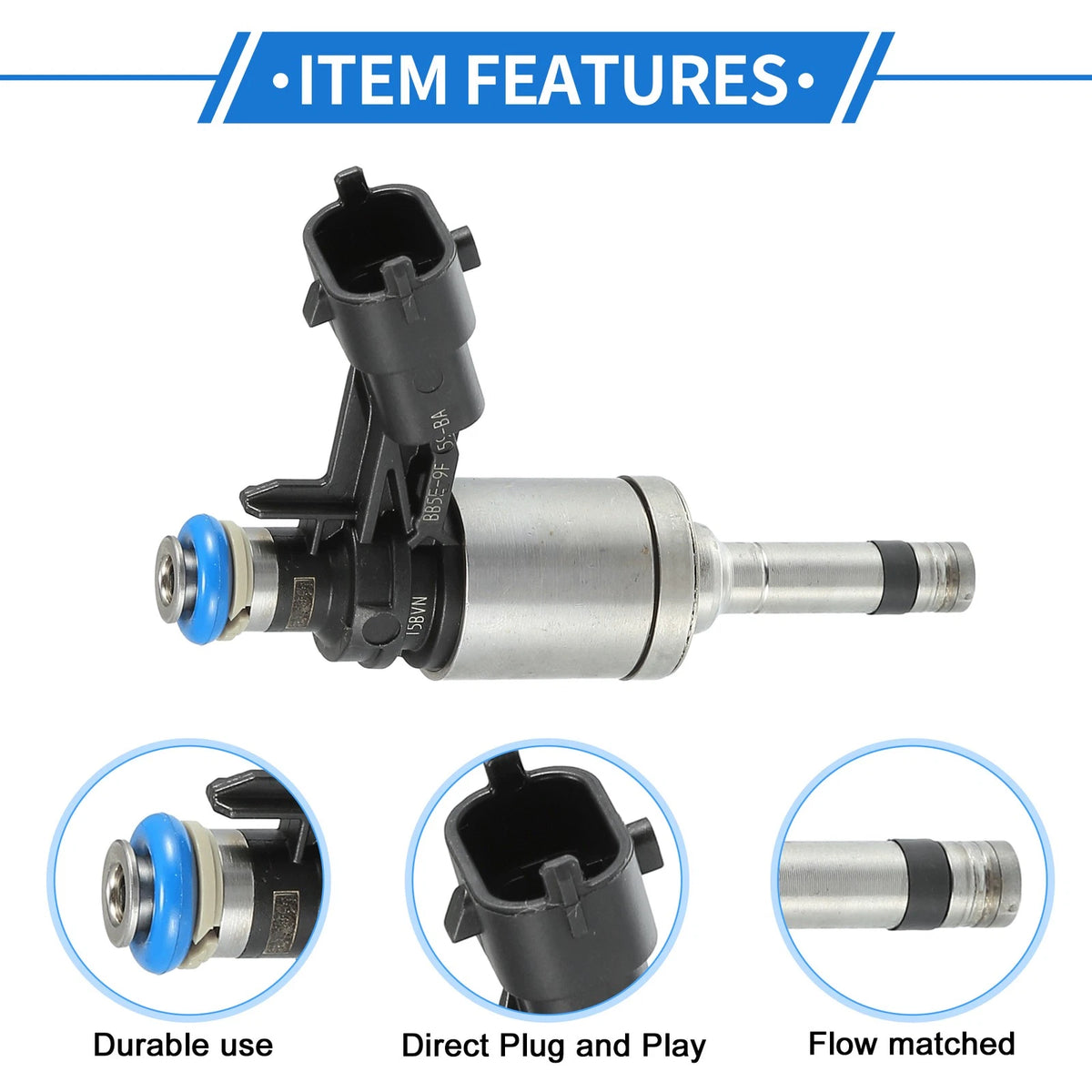 Fuel Injector 4 x BB5E-9F593-AA for Ford Mondeo Mk4 2.0 EcoBoost (10-14)