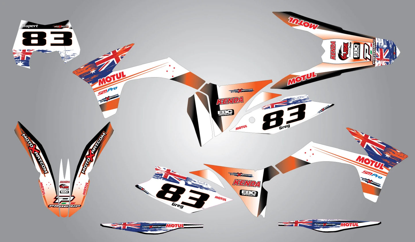AUSSIE PRIDE Graphics Full Kit Stickers for KTM EXC (2011-2013)