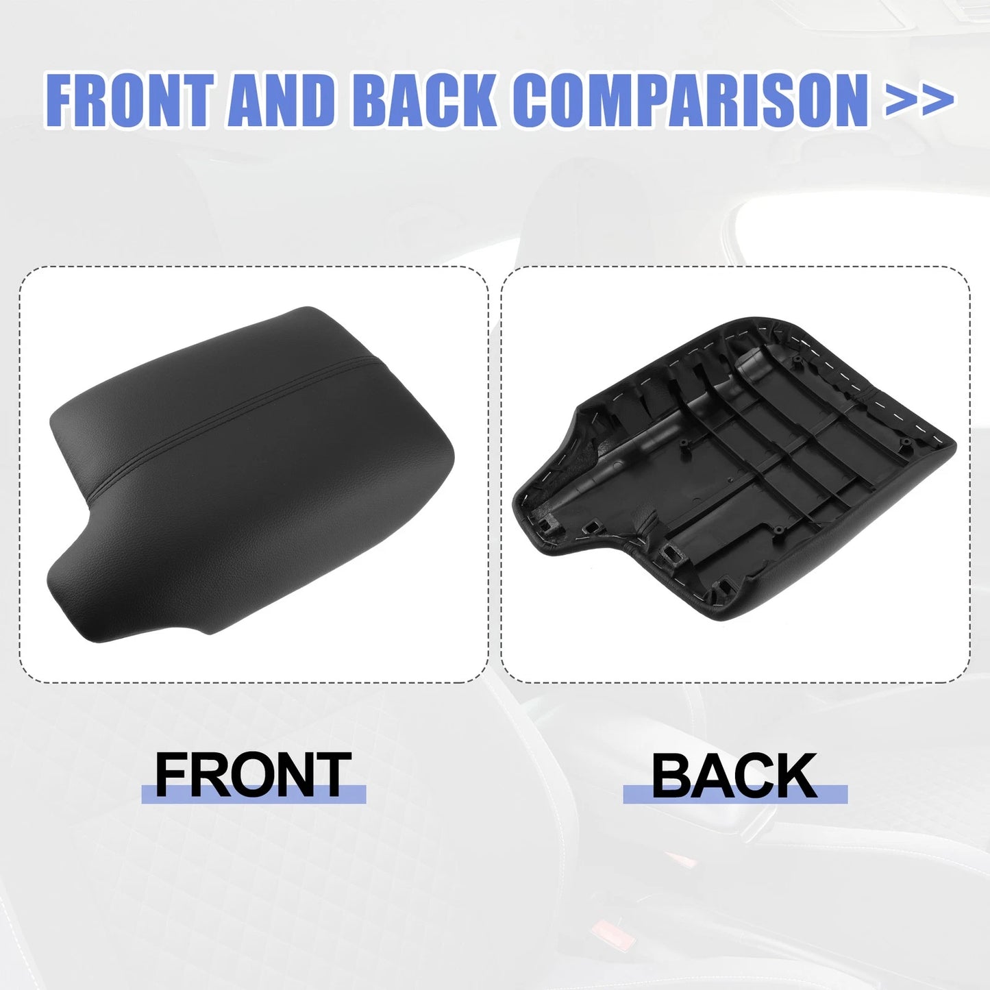 Console Lid Armrest Cover for Honda Accord (2015-2017) - Black Armrest Pad