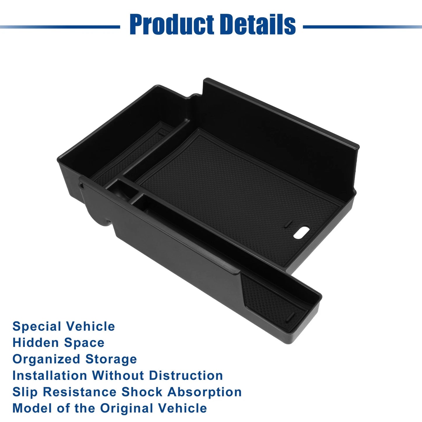 4 x Black Front Center Console Organizer Tray for Nissan Pathfinder (2013-2023)