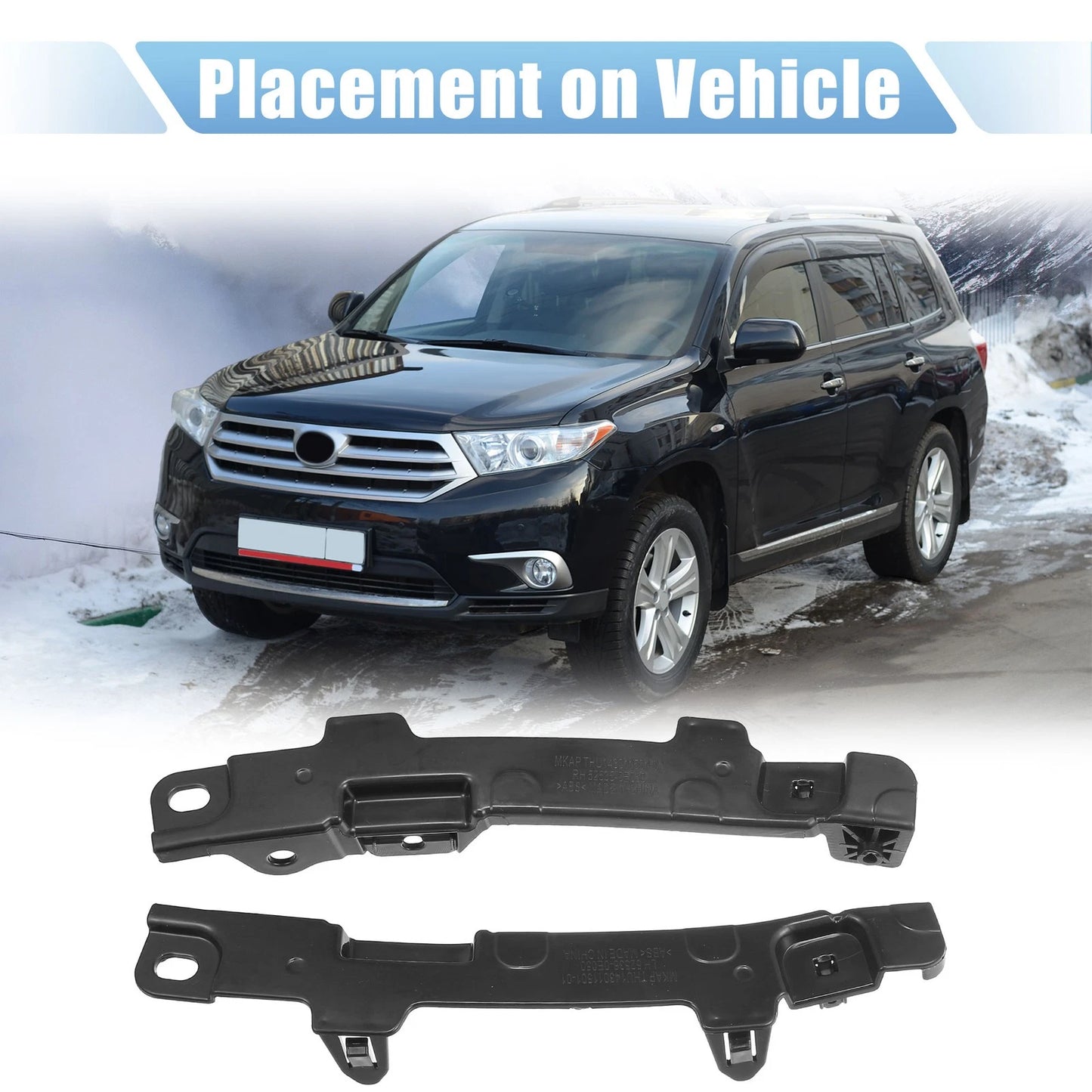 Front Bumper Bracket Mounts for Toyota Highlander (2014-2019)