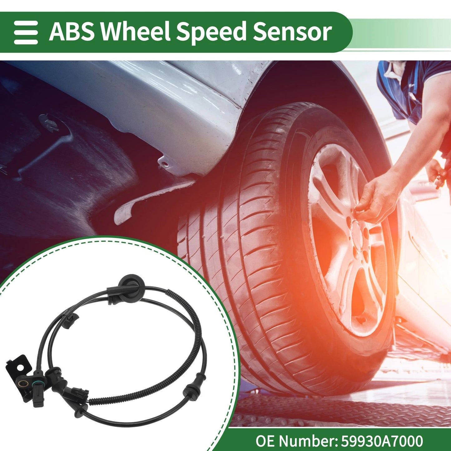 ABS Wheel Speed Sensor for Kia Forte L4 1.8L Right Rear (2010-2013)