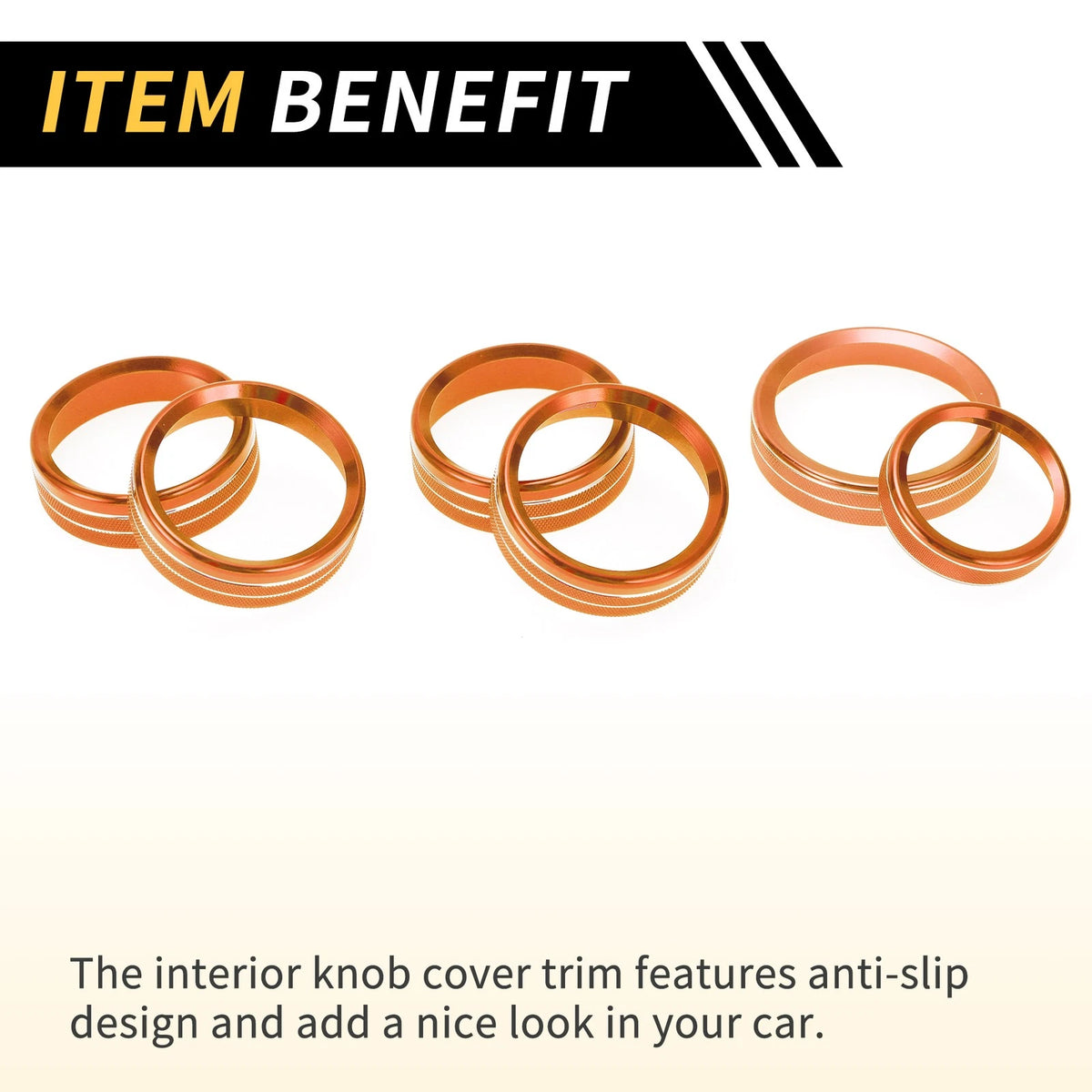 Air Conditioning Button Cover Trim for Ford F-150 XLT (2016-2019) Orange