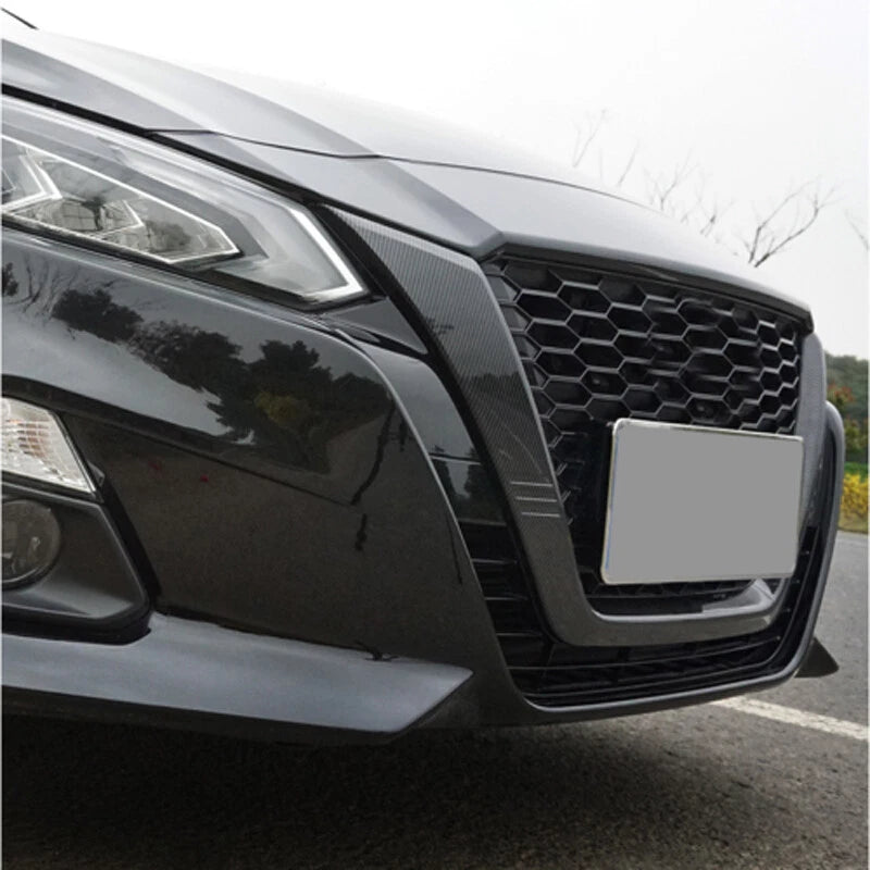 Carbon Look Front Grille Frame Cover Trim for 2019-2022 Nissan Altima