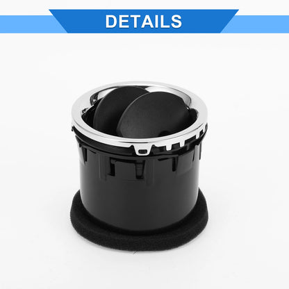 2 x Center Dash A/C Outlets for Ford Fusion (2006-2009) Black Silver Tone ABS